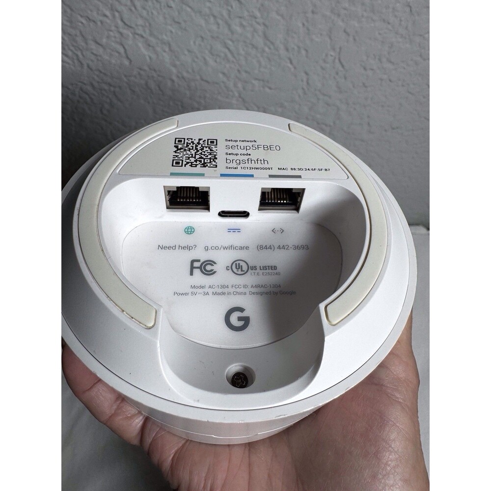 Google WIFI Mesh Wireless Router Nest Extender Model AC-1304 - Picture 3 of 3